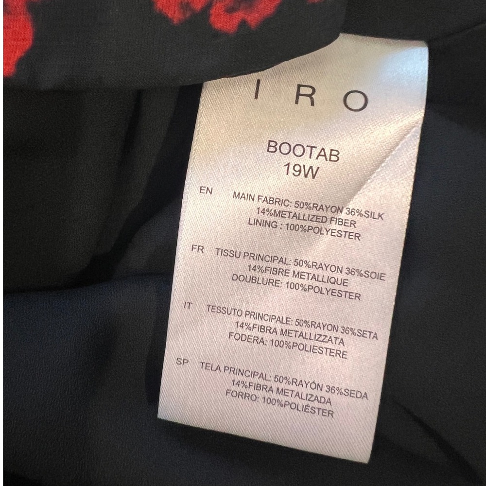 IRO Bootab Roses Black Floral Mini Skirt NWT $546 Sz 36 XS/S - Picture 9 of 9